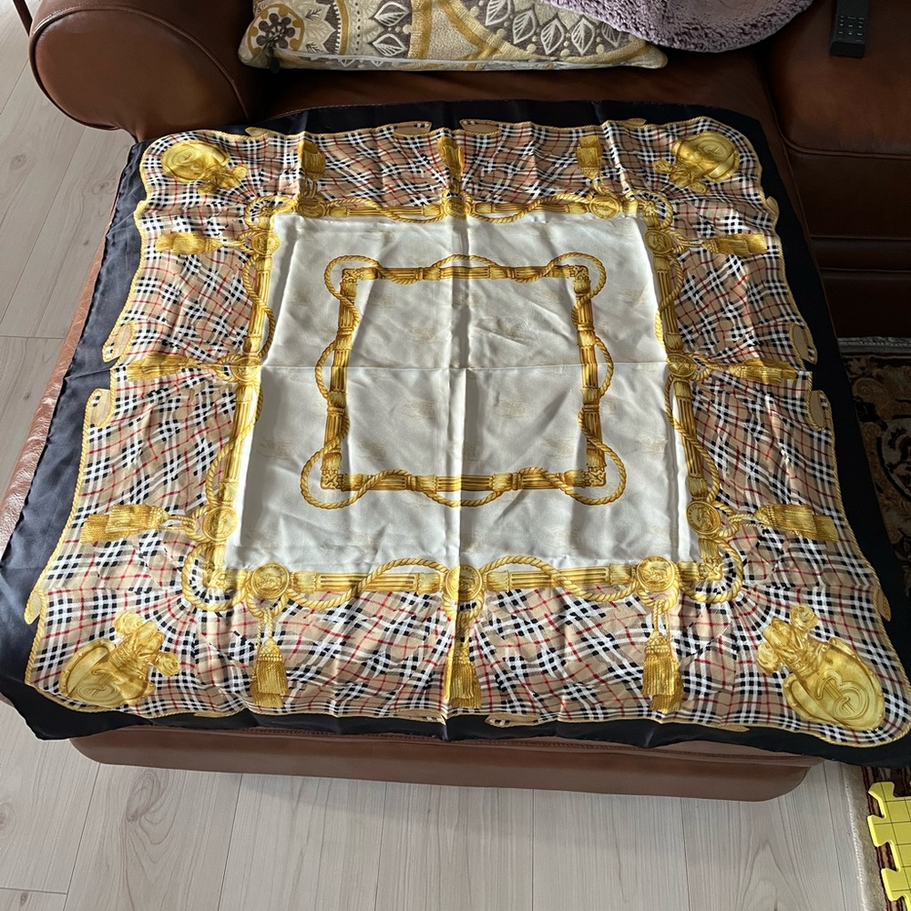 Vintage Burberry silk scarf